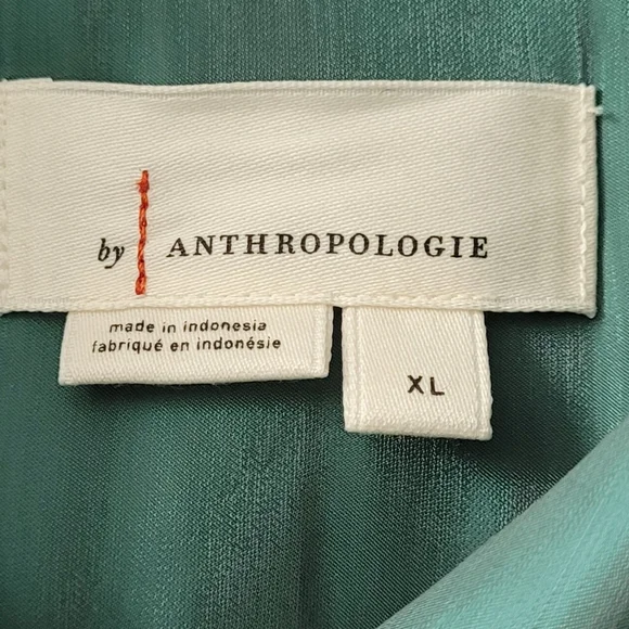 Anthropologie Silky Iridescent Buttondown Shirt Size Extra Large - Picture 12 of 14